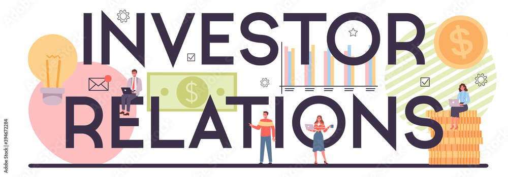 Investor typographic header. Idea of financial support.