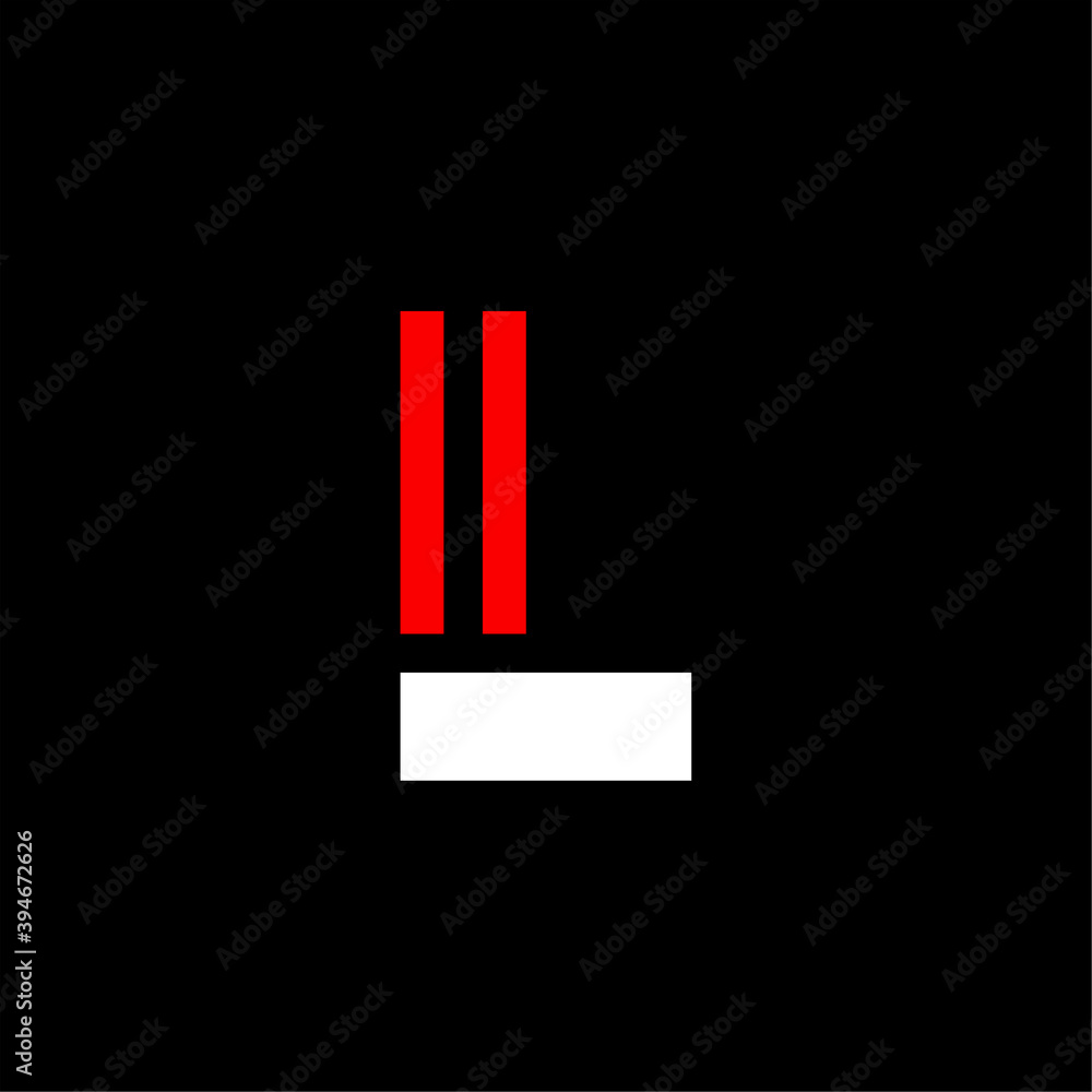 Red Lines Geometric Vector Logo Letter L Red Lines Geometric Vector Logo Letter L