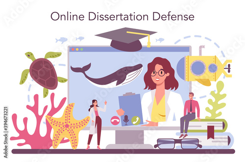 Oceanologist online service or platform. Practical studying and exploration