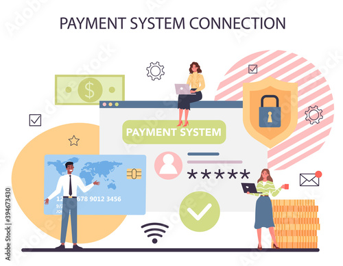 Website payment system testing set. Pay to NFC by card