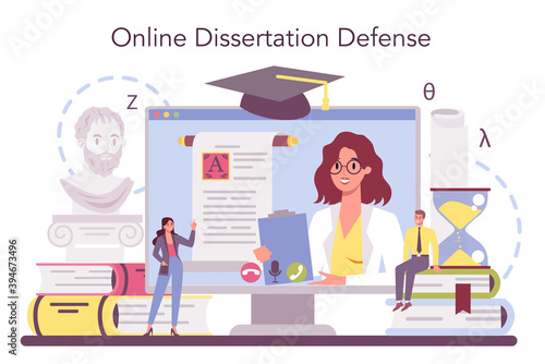 Philologist online service or platform. Professional scientist studying