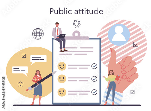 Public opinion. Idea of PR through mass media to advertise