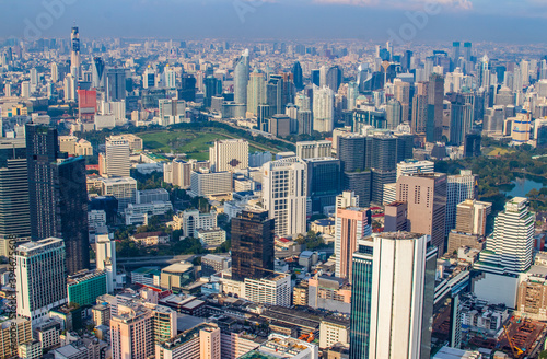 view to the cityscape of Bangkok Thailand Asia