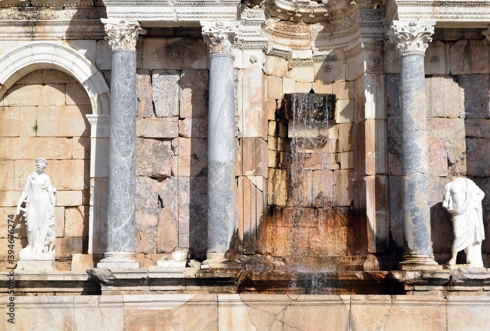 Antique Roman fountain of the ancient city Sagalassos