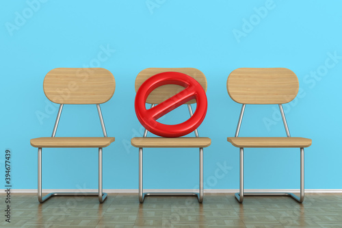 Three wooden chairs and in ...