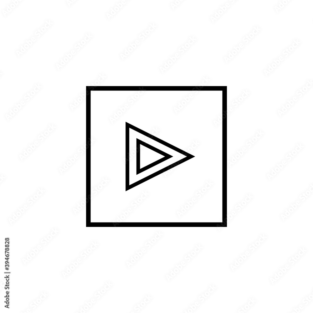 Play Button icon is black on a transparent background. Vector round symbol audio and video player Play Button icon is black on a transparent background. Vector round symbol audio and video player