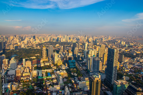 view to the cityscape of Bangkok Thailand Asia