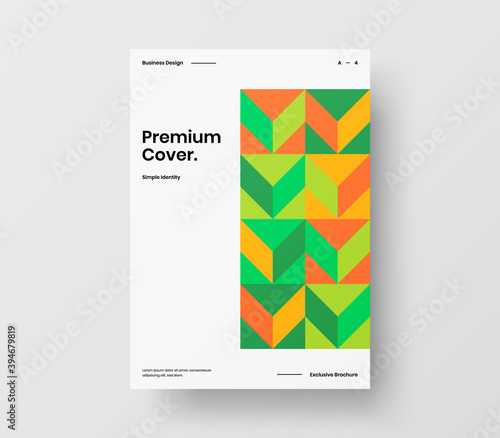 Abstract corporate identity report cover. Geometric vector business presentation design layout. Amazing company illustration brochure template.