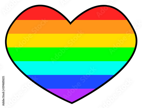 Free Download Rainbow heart is vector illustration. It is flat style. Isolated. - GFXLoad