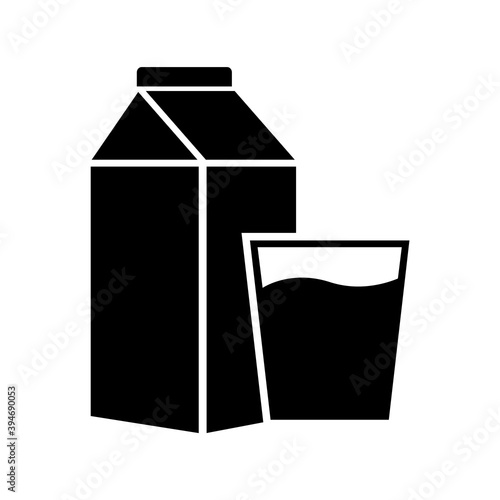 Milk icon, logo isolated on white background