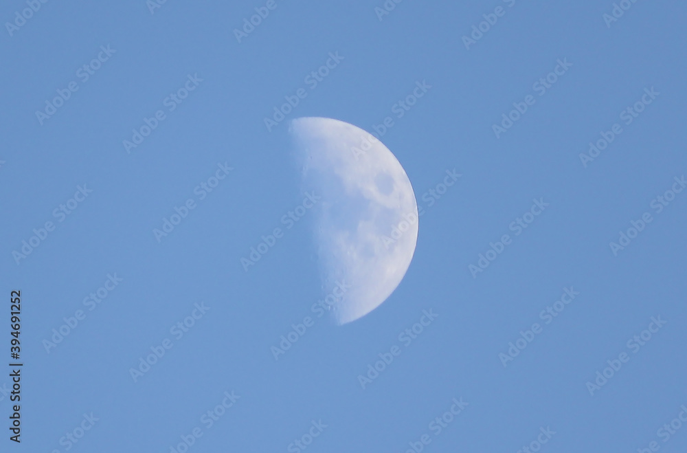 appear in the sky in daytime moon, half moon
appear in the sky in daytime moon, half moon