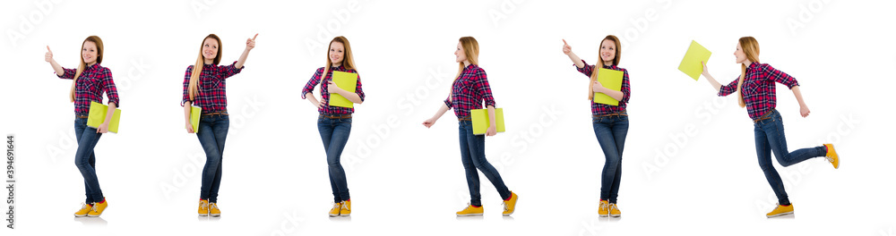Young student isolated on white Young student isolated on white
