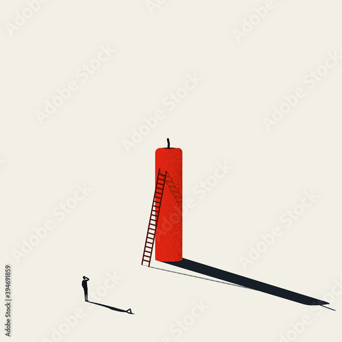 Business creativity vector illustration concept with candle. Searching for new ideas, solutions symbol.