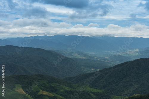 Beautiful mountain range at the north of thailand