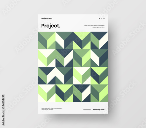 Abstract corporate identity report cover. Geometric vector business presentation design layout. Amazing company illustration brochure template.