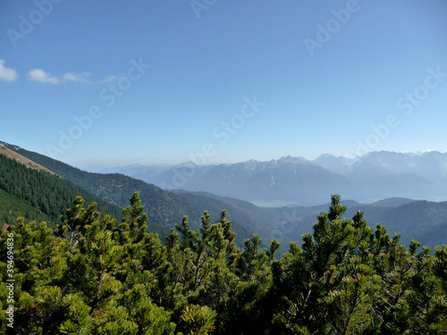 Mountain view from Krottenkopf mountain, Bavaria, Germany