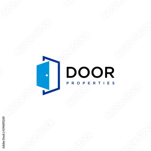 Modern Door Home Property Interiors Logo Design vector
