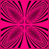 shades of bright neon pink and purple pink coloured abstract patterns shapes and geometric design on a black background 