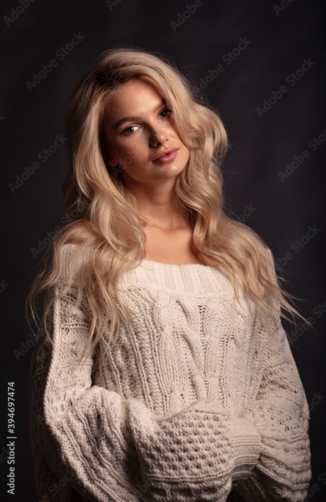 Fototapeta premium studio portrait of a young woman