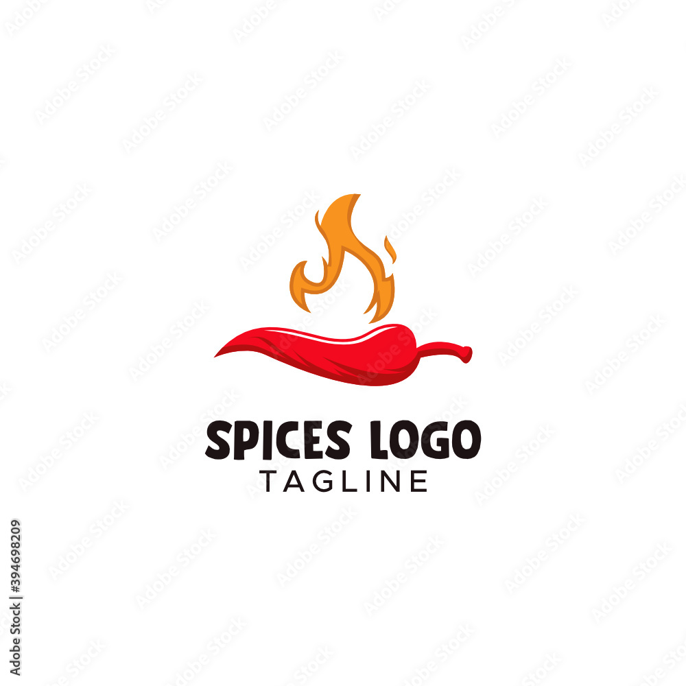 Spices chilli logo design template Spices chilli logo design template
