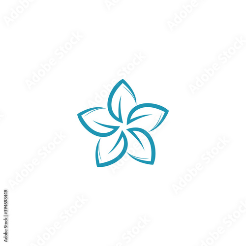 Beauty plumeria icon flowers design illustration Template