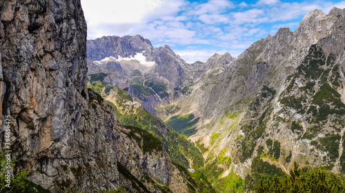 Beautiful panorama view of Zugspitze mountain landscape