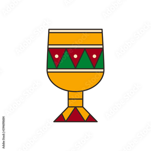 Kikombe Cha Umoja - isolated vector illustration. Kikombe cha umoja is traditional symbol of Kwanzaa. It is translate like - unity cup - and use during festival of african-american unity surely