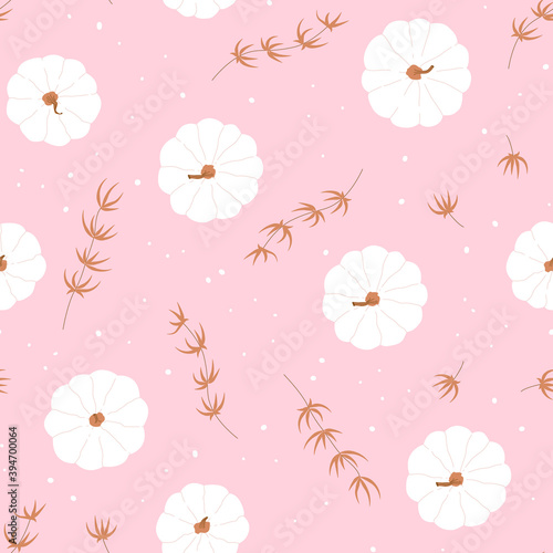 Background with cute pumpkin seamless pattern