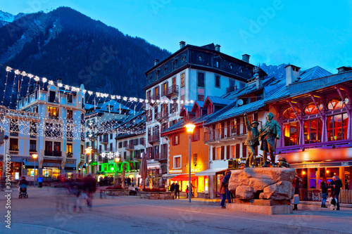 Das Dorf Chamonix in den französischen Alpen, Frankreich