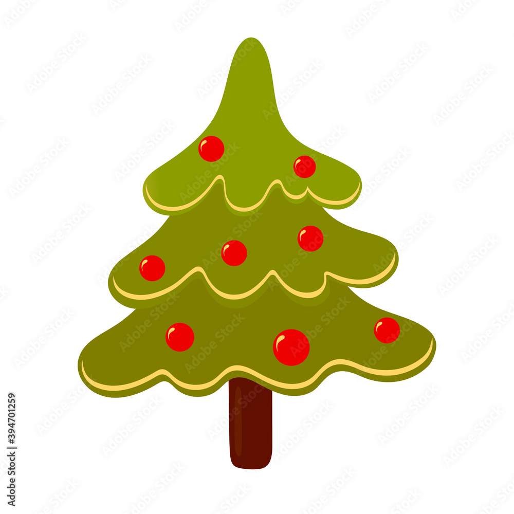 Christmas tree. Vector illustration for New Year and Christmas. Spruce, fir tree. Picea. Christmas tree. Vector illustration for New Year and Christmas. Spruce, fir tree. Picea.