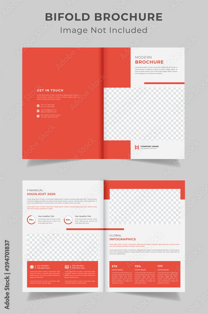 Creative business bifold brochure template design Creative business bifold brochure template design