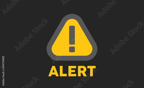Alert icon. Exclamation danger sign. Rounded triangle with exclamation mark.
