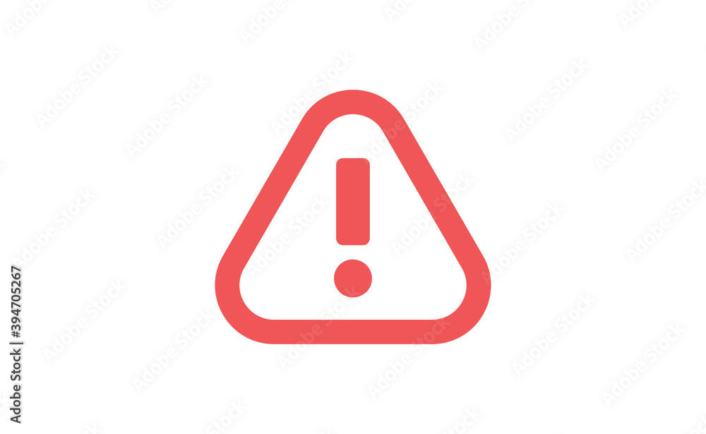Alert icon. Exclamation danger sign. Rounded triangle with exclamation mark. Alert icon. Exclamation danger sign. Rounded triangle with exclamation mark.