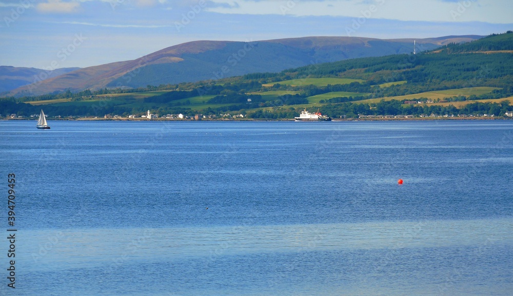 A view across the Firth of Clyde, Scotland.