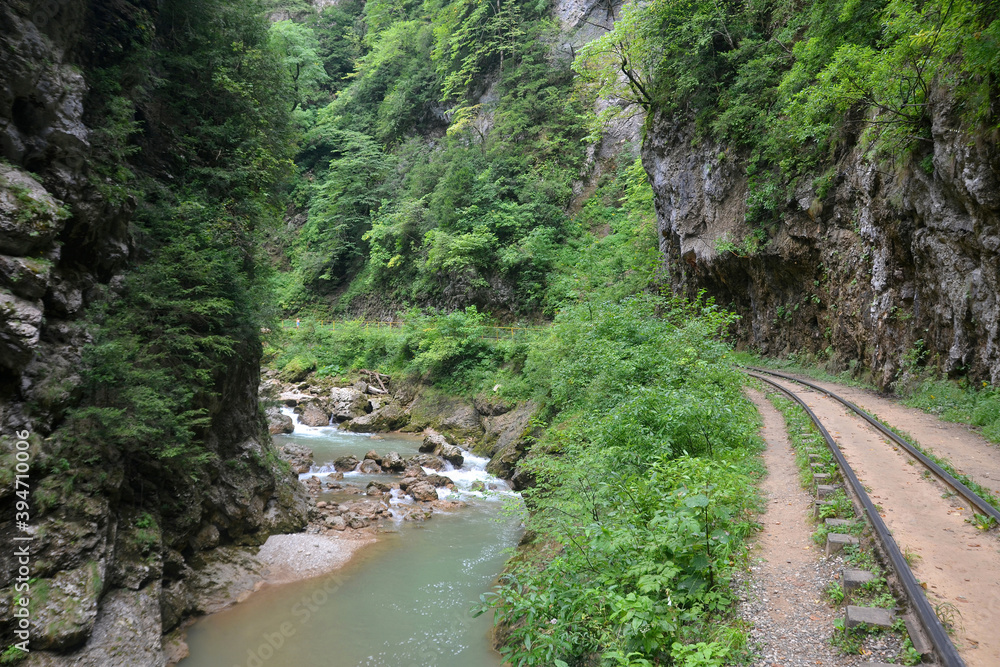 Guamskoye gorge. Krasnodar Krai, Caucasus, Russia. Guamskoye gorge. Krasnodar Krai, Caucasus, Russia.