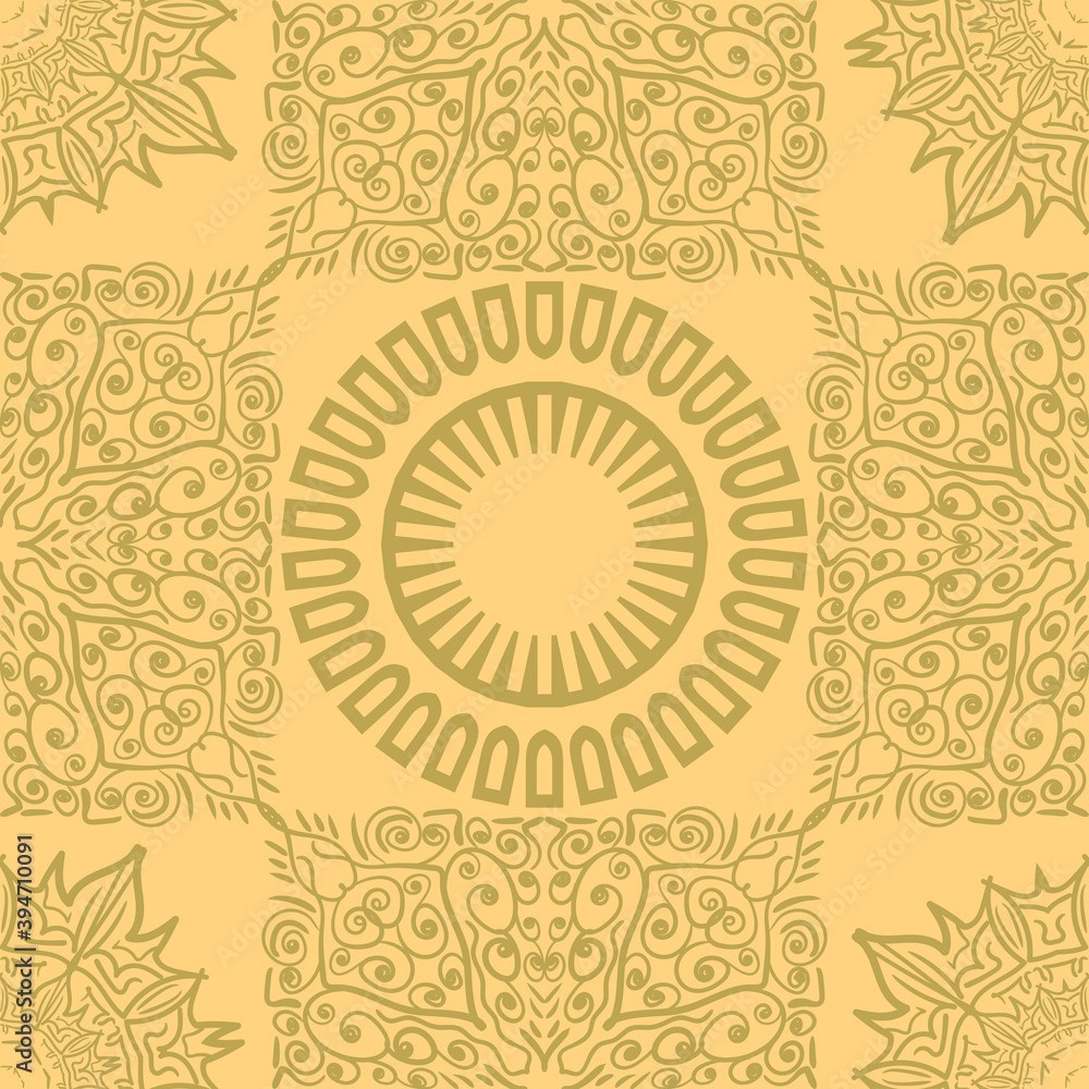 Seamless abstract pattern. Hand drawn vector background. Trendy seamless mandala, fabric texture, wrapping. Seamless abstract pattern. Hand drawn vector background. Trendy seamless mandala, fabric texture, wrapping.