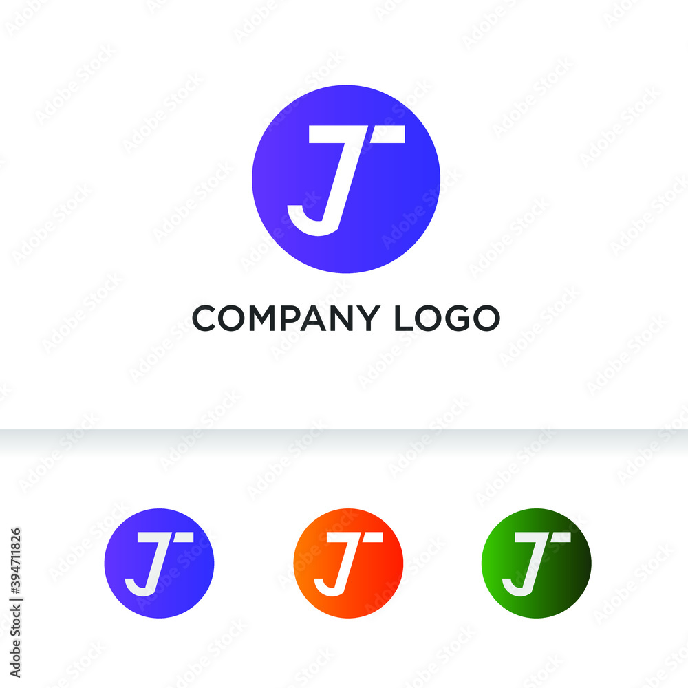 J and T logo. JT letter logo design. Creative Modern Colorful letter J T icon template J and T logo. JT letter logo design. Creative Modern Colorful letter J T icon template