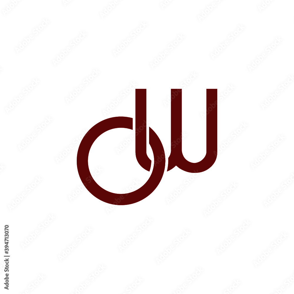 Initial Letter OW Logo Design isolated on white background Initial Letter OW Logo Design isolated on white background