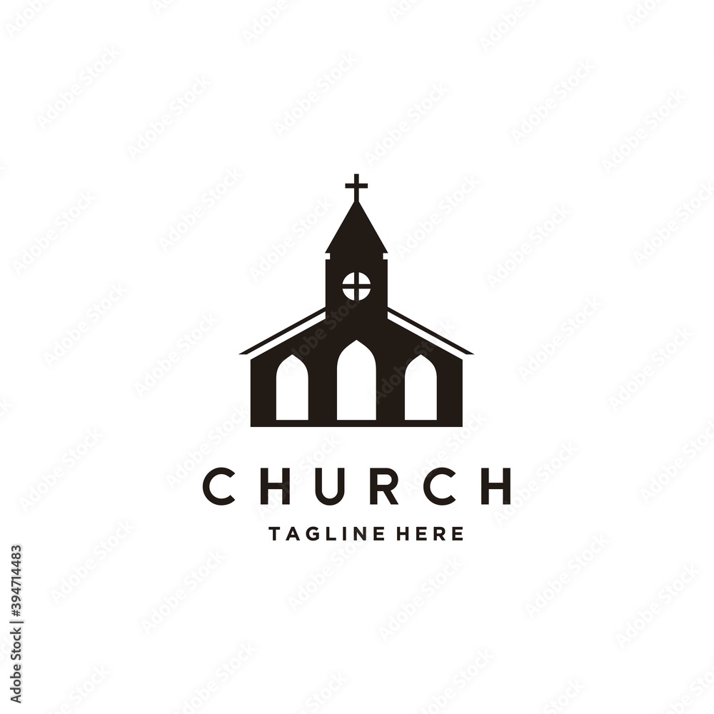 Church building architecture logo design. Religion, faith, belief icon ...