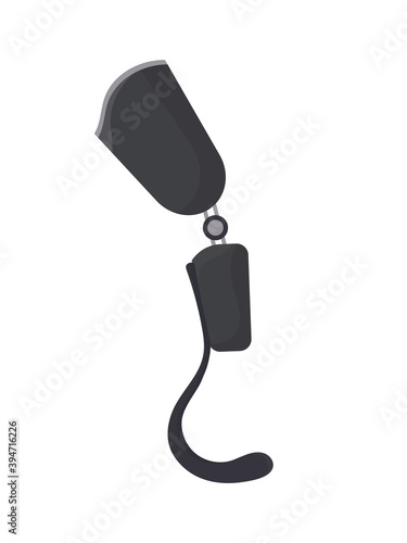 Leg implant. Human leg prosthesis. Isolated. Vector.