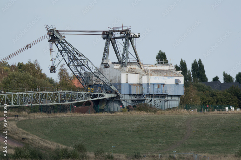 An old industrial crane used in coal mining. An old industrial crane used in coal mining.
