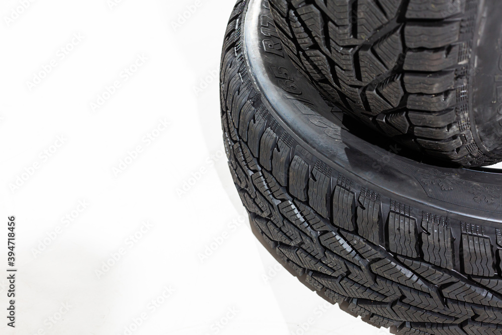car tire on white background car tire on white background