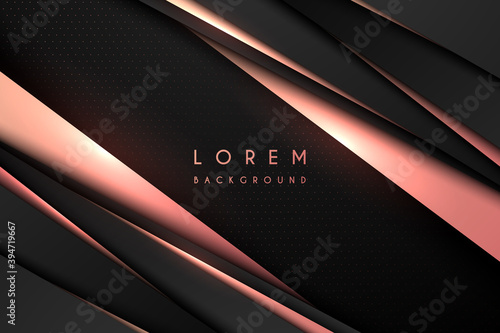 Abstract pink gold and black luxury background
