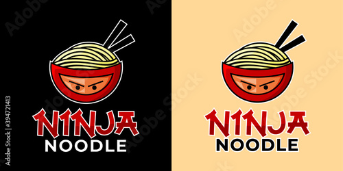 Vector icon and logo design for noodle restaurant and food