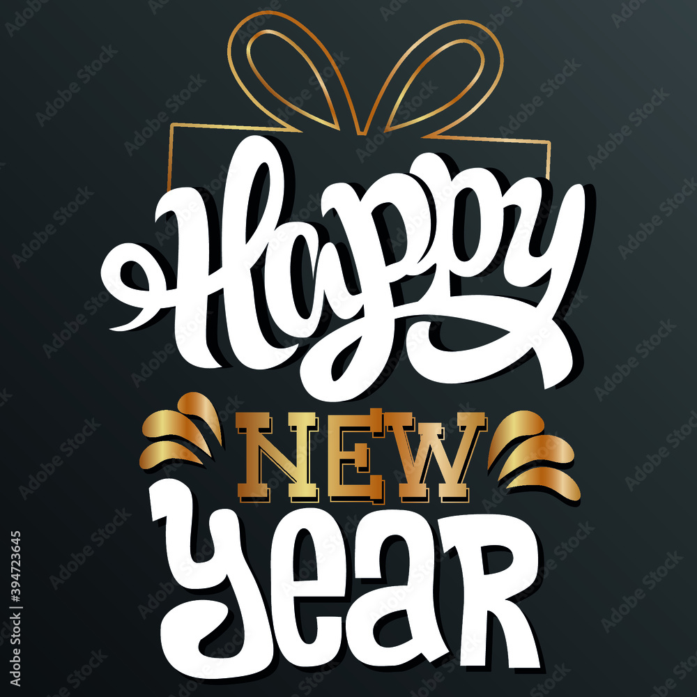 Vector. Happy new year logo text design. Design templates with  typographic logo. 2021 happy new year symbols collection. Minimalistic backgrounds for branding, banner, cover, postcard