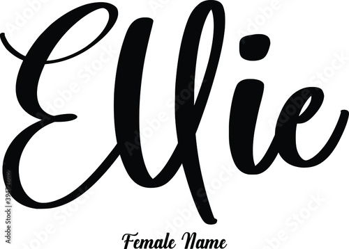 Φωτογραφία Ellie-Female Name Cursive Calligraphy Phrase on White Background