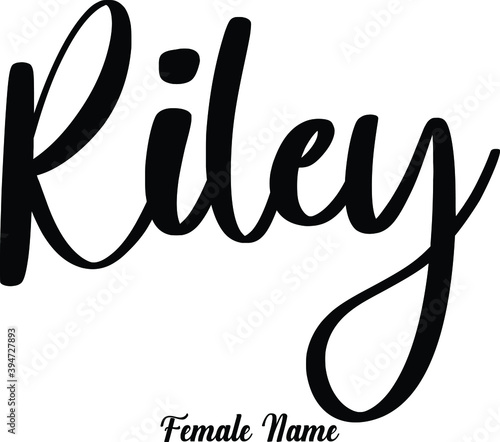 Riley-Female Name Calligraphy Phrase on White Background