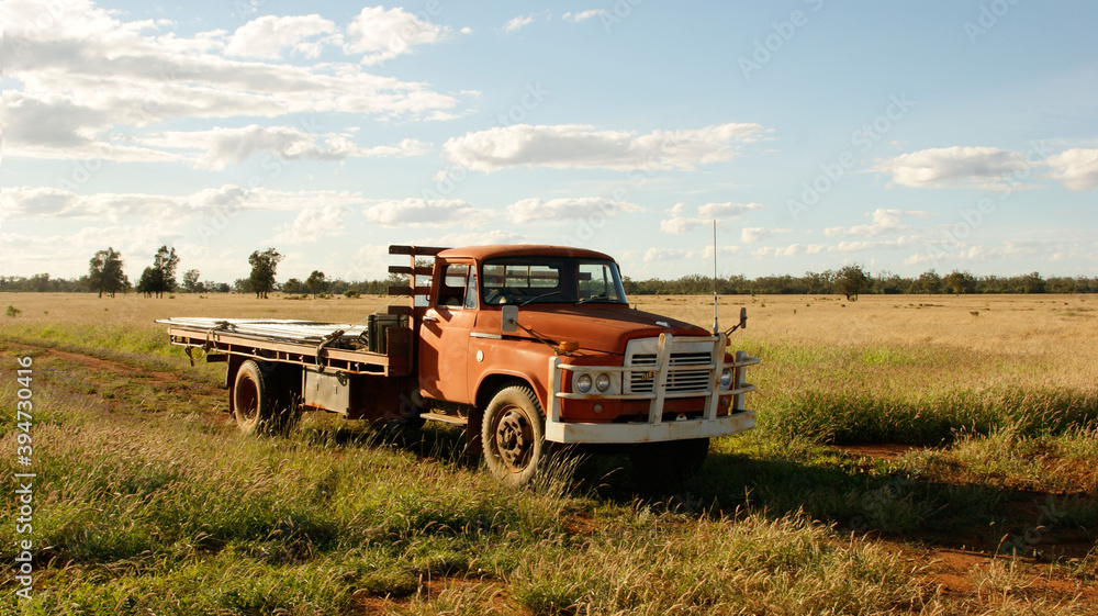 old truck in the field