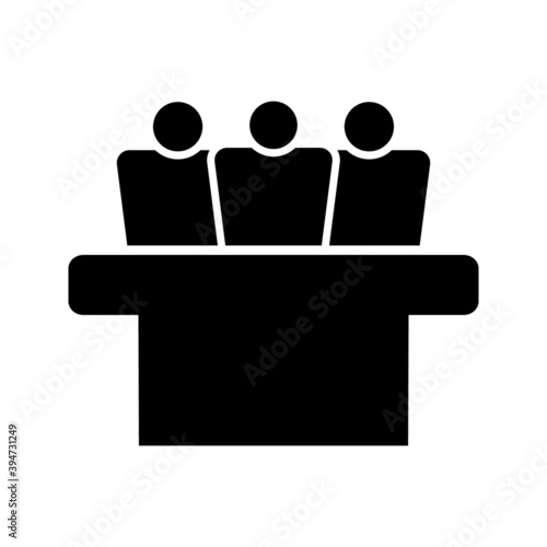 Jurors icon isolated on white background. Vector illustration