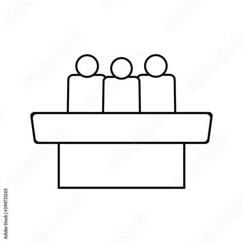 Jurors icon isolated on white background. Vector illustration